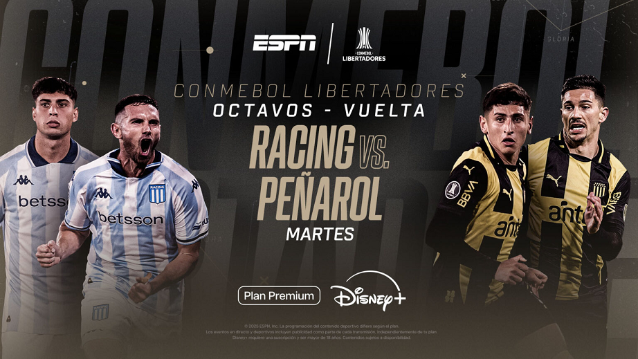 ESPN trae a DISNEY+ los desquites por los octavos de final de la CONMEBOL Libertadores y Sudamericana