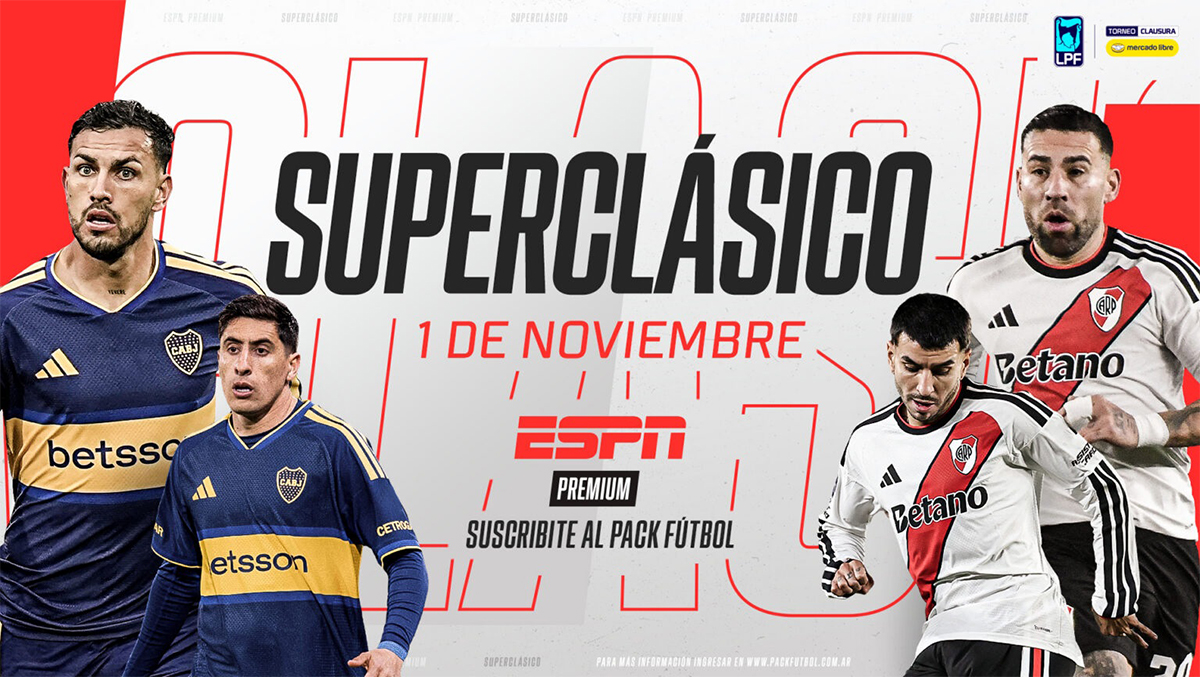 El Superclásico entre Boca y River se vive con una cobertura especial por ESPN Premium