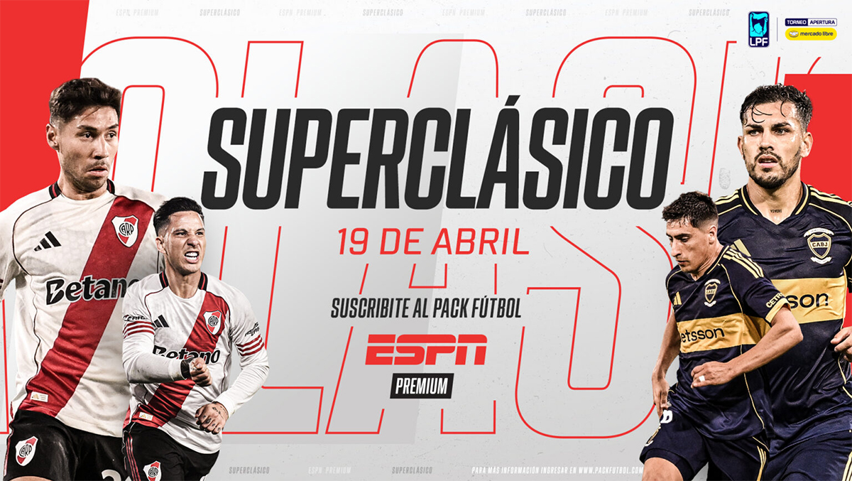 El superclásico del fútbol argentino entre River y Boca se vive por ESPN Premium