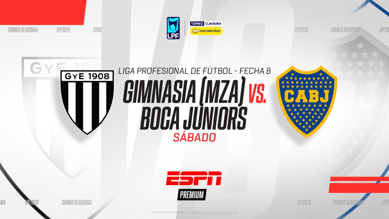 Boca viaja a Mendoza para enfrentar a Gimnasia por la fecha 8 en ESPN Premium