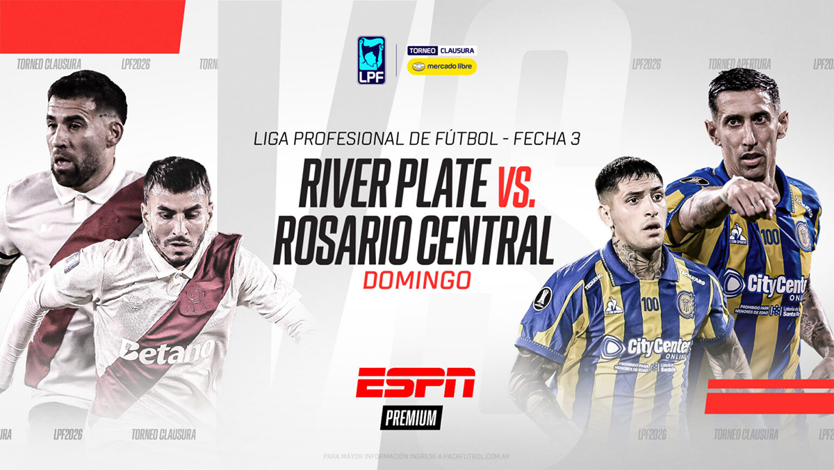 River recibe a Rosario Central con la necesidad de volver al triunfo por ESPN Premium